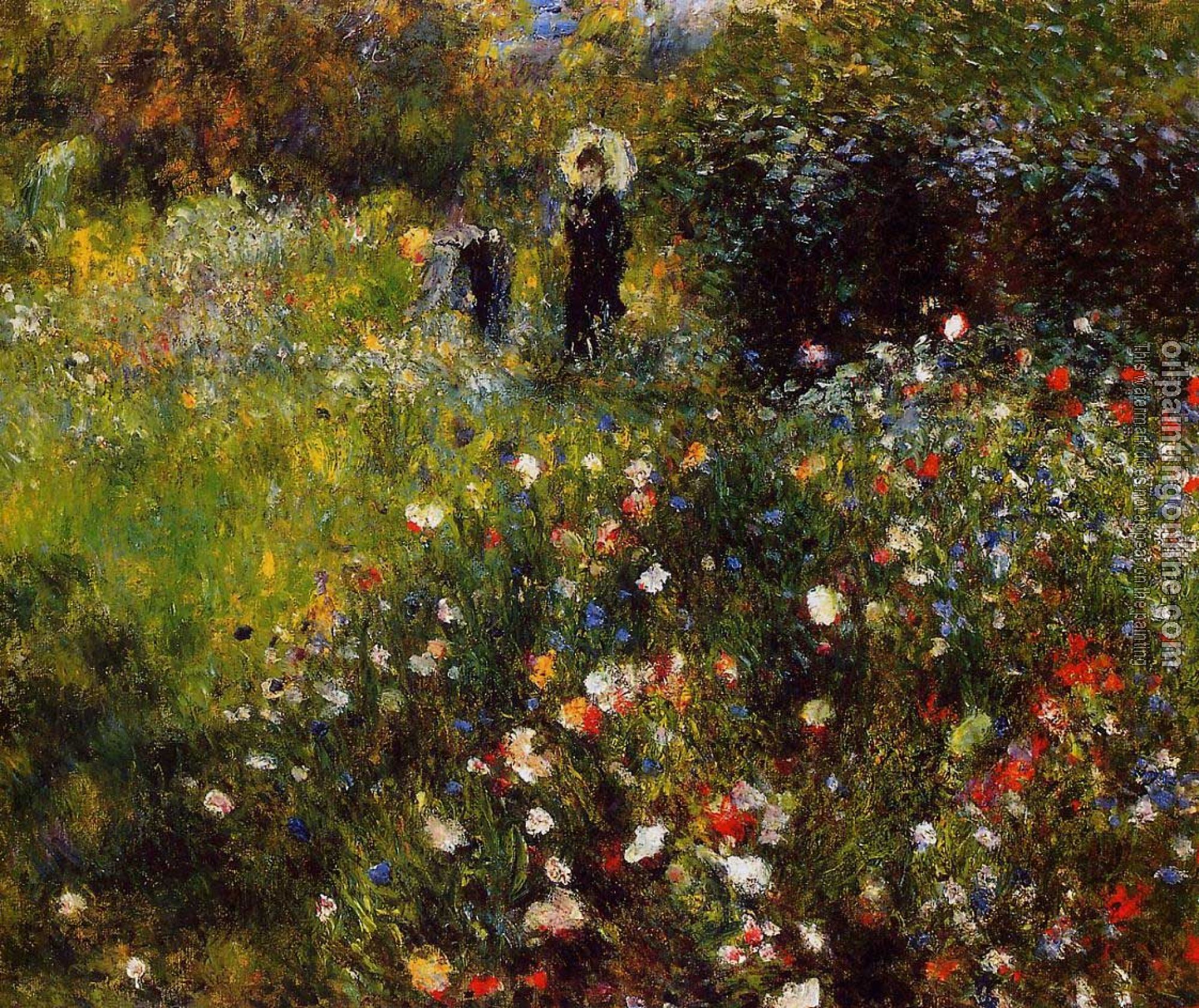 Renoir, Pierre Auguste - Summer Landscape, Woman with a Parasol in a Garden